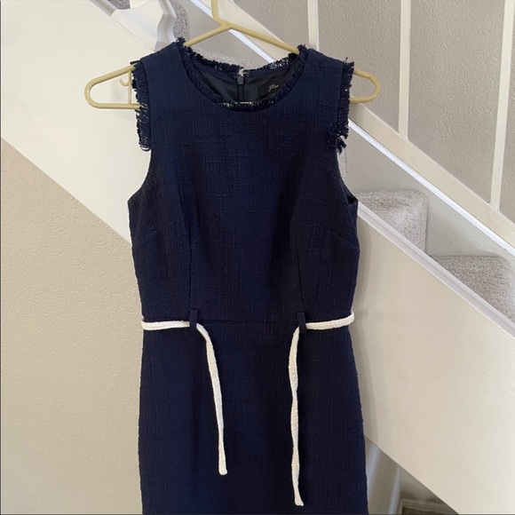 J. Crew sleeveless sheath tweed dress with belt - Picture 5 of 7